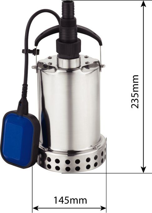Pompe à eau immergée automatique inox 550W avec flotteur
