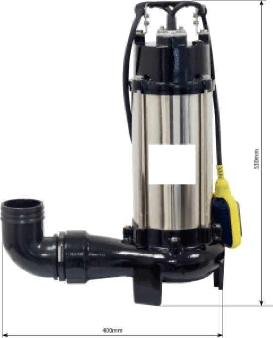 Pompe à eau immergée 1800W automatique fonte 30M3/H avec flotteur